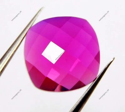 Piedra preciosa suelta de turmalina talla cuadrada rubélite natural certificada de 9 quilates Foto 1 de 4