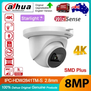 Dahua 4K 8MP Starlight WizSense Mic PoE IP Camera IPC-HDW2841TM-S SMD Plus 2.8MM - Picture 1 of 24