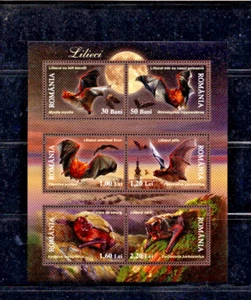 2006 ROMANIA-BATS IN BLOCK 384-10 blocks-MNH-cv 55 euro-free shipping - Picture 1 of 1