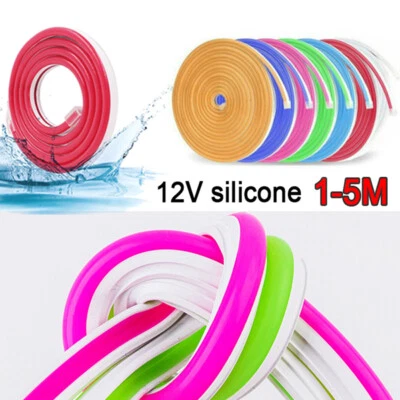 LED Strip Neon Lights 2835 SMD 120LED/M Flexible Silicone Tube Waterproof 12V - Image 1 of 4
