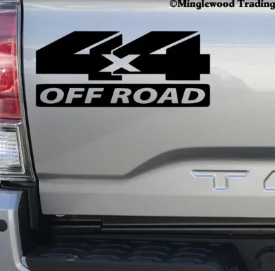 MINGLEWOOD TRADING pair 4X4 OFF ROAD Vinyl Stickers -V5- 4 by 4 Truck 4 x 4 4WD - Die Cut Decals
