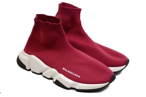BALENCIAGA 1 gen. AUTENTICHE scarpe da ginnastica veloci lavorate a maglia 39 rosso marrone