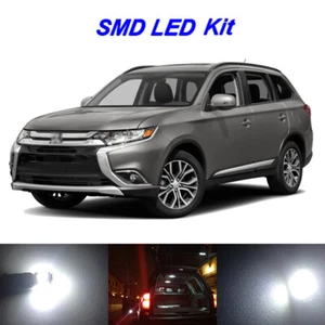 White LED Interior Bulbs License Plate Lights for 2014-2019 Mitsubishi Outlander - Picture 1 of 6