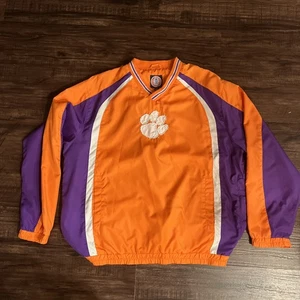 Vintage Clemson Tigers NCAA Windbreaker Pullover Jacke XL - Bild 1 von 9