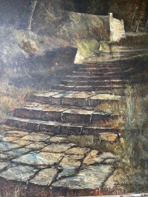 Heiss Dionysen Josef    Jerusalem  Stiege Burg Antonia  ,  tätig in Traunkirchen - Bild 1 von 4