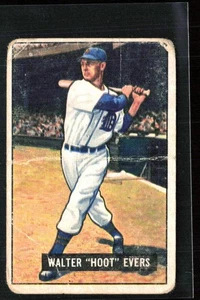 Walter Evers 1951 Bowman A #23 Detroit Tigers - Picture 1 of 2