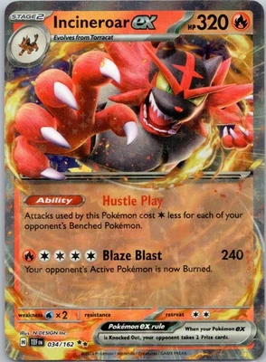 Incineroar ex Holo Double Rare SV05: Temporal Forces 034/162 NM - Image 1 of 2