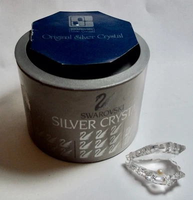 SWAROVSHI - OYSTER  - PEARL -CRYSTAL  FIGURINE  - BOX - Image 1 of 4