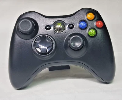 CONTROLLER WIRELESS ORIGINALE MICROSOFT NERO per XBOX 360 - USATO GARANTITO - Immagine 1 di 4