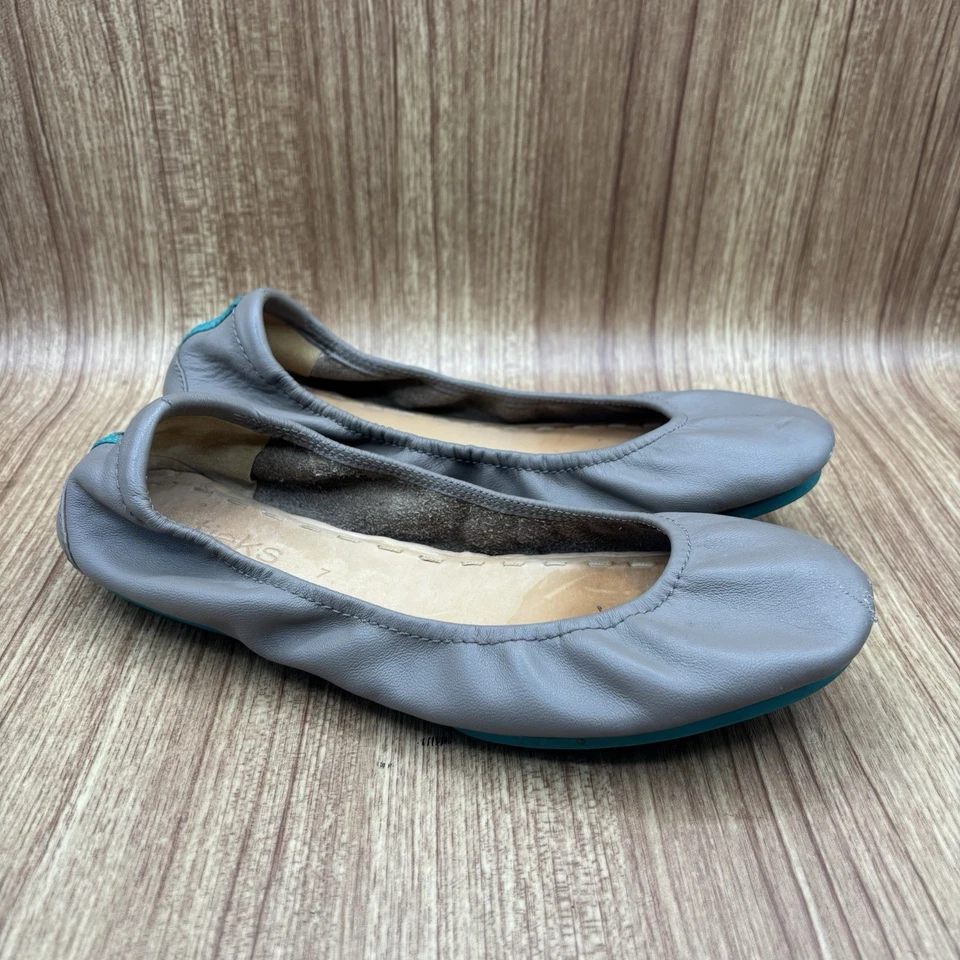 Sapatilhas de balé Tieks by Gavrieli couro italiano acastanhado tamanho 7 casual bege dobrável - Imagem 1 de 4