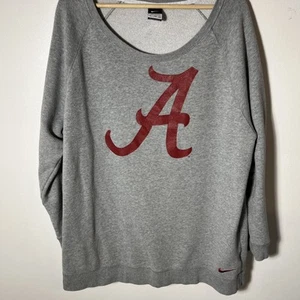 Nike Alabama Crimson Tide Sweatshirt Herren 2XL grau Center "A" Fleece Rundhalsausschnitt - Bild 1 von 6