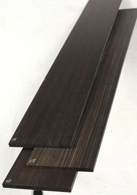 Macassar ebony Wide / 5 or 6 string BASS guitar fretboard blank 3.75x28" MF58 - Image 1 of 2