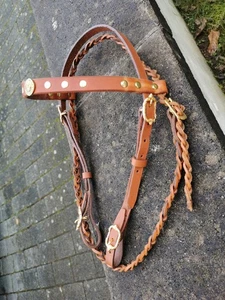 Barock ZAUM Trense * COB/VB * Cognac/Gold * NEU * Mittelalter RITTER - Bild 1 von 3