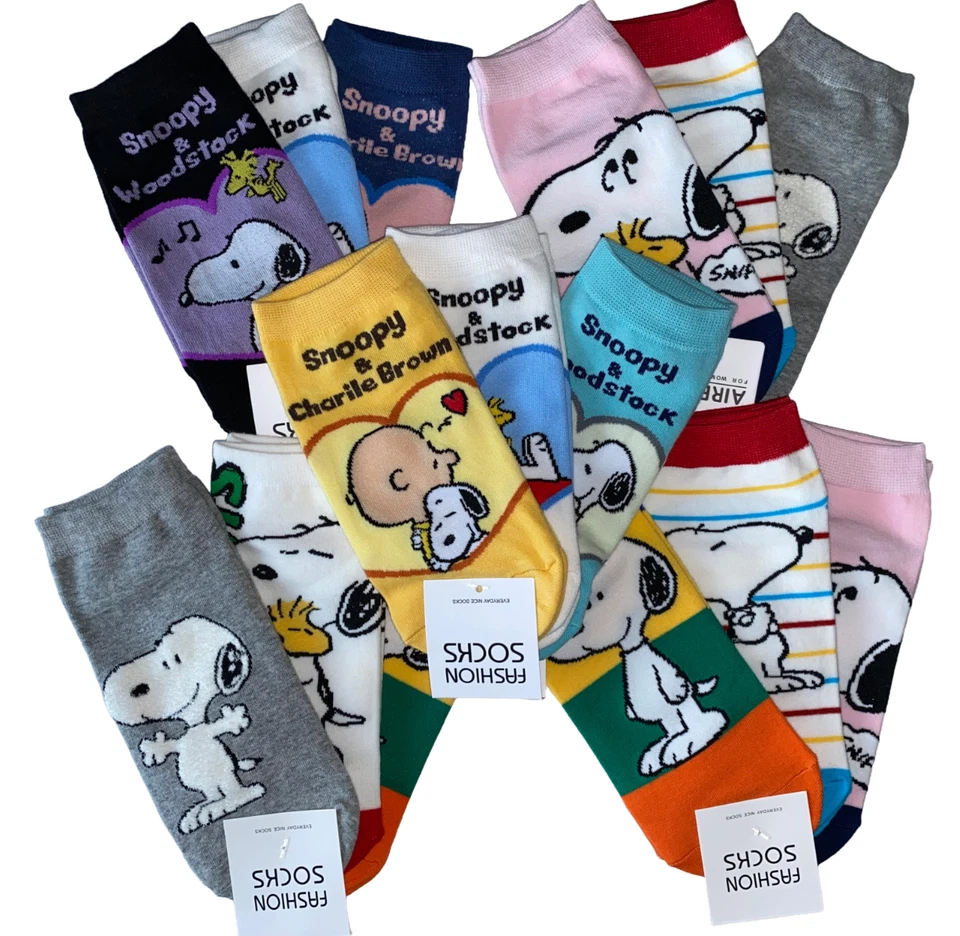 new 3prs ladies/older girls Snoopy themed trainer socks/shoe liners.UK 4-6