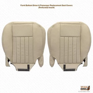 2003 Lincoln Navigator Driver & Passenger Bottom Leather Seat Cover Color Tan - Picture 1 of 7