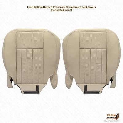 2003-2004 Lincoln Navigator Driver & Passenger Bottom Leather Seat Cover Tan - Image 1 of 4