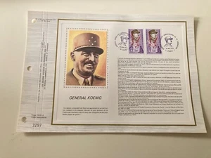 TIMBRE PLANCHE PREMIER JOUR N°274 GENERAL KOENIG   I63 - Picture 1 of 1