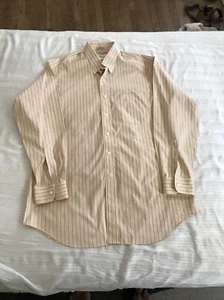 PAUL FREDRICK mens Size 16-34 Striped Dress Shirt 100% Cotton Pocket EXCELLENT - Picture 1 of 6