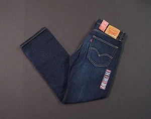 LEVI'S 505 Stretch Cotton Regular Fit Straight Leg Dark Blue Jeans NEW NWT - Picture 1 of 6