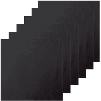 Paquete de 6 pañuelos negros lisos diadema y gorra calavera 27"x27" 100 % algodón Foto 1 de 2