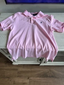 polo ralph lauren shirt boys large size 14-16 pink - Picture 1 of 4
