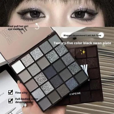 Black Swan 25-Color Eyeshadow Palette Mesmerizing Glitter Glam S3H2 B2A1 L7 A7X7 - Image 1 of 4