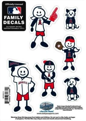 Los Angeles Anaheim Angels Outdoor Rated Vinyl Family Decals MLB Baseball - Image 1 of 3