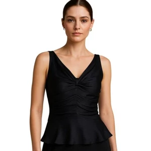 Blusa Express Elegante Negra Acanalada Rencor Concierto Noche Talla 4 Nueva - Imagen 1 de 5