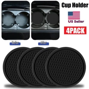 4Pcs Universal Car Auto Cup Holder Anti-Slip Insert Coaster Black Accessories US - Picture 1 of 13