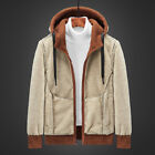 Men's Hooded Casual Wool Warm Sport Fleece Sweatshirt Jacket Thicken Hoodie Coat