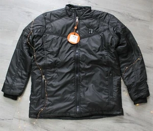 Men Women Burdy Faux Fur Black Warm Winter Autumn Wind Proof Jacket Size XL - Picture 1 of 5