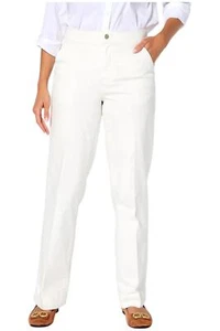 Denim & Co. Women's Signature Color Perfect Flex Trouser Jean White - Picture 1 of 1