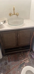 Legion Cabinet Vanity Sink Solid Brown Topless 36"W x 22"D x 35"H - Picture 1 of 1