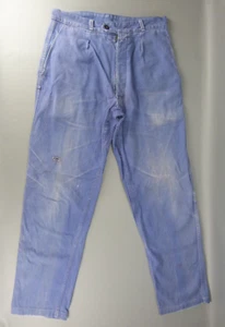 Pantalon bleu de travail en coton, LE BEAU FORT, atelier, usine, tallie 40. - Picture 1 of 6