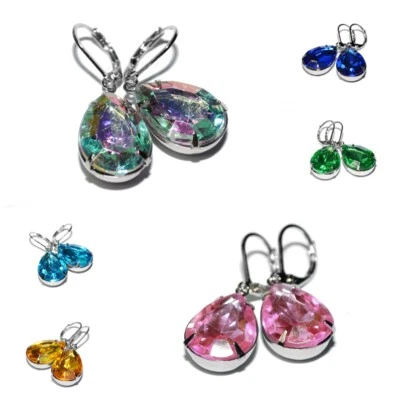 ELEGANTE TROPFEN OHRRINGE +++ AUSWAHL +++ silberfarbe Ohrhänger Brisur - Bild 1 von 3