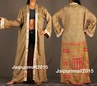 Vintage Silk Sari Kimono Robe Bathrobe Night Sleepwear Beach Coverup Kaftan Top