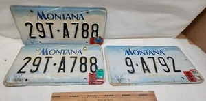 3- Vintage Aluminum Montana license plates - 2003, 04, 06 - Picture 1 of 3