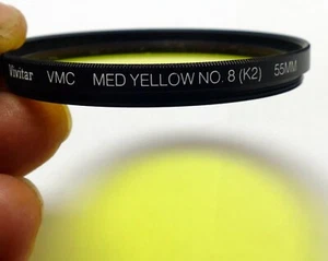 Vivitar VMC 55mm Med Yellow N0. 8 K2 filter multi-coated - excellent condition - Picture 1 of 8