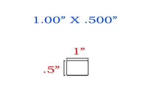 200 1.00" x .500" White Polyester Custom Printed Asset Tracking Labels ID Tags - Picture 1 of 1