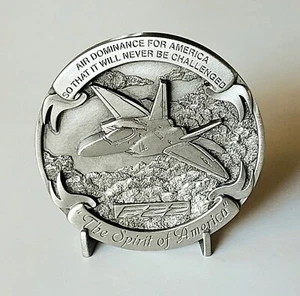 F-22 Raptor 5th Gen Fighter Jet Introduction 4/9/1997 Contractors Challenge Coin - Picture 1 of 12