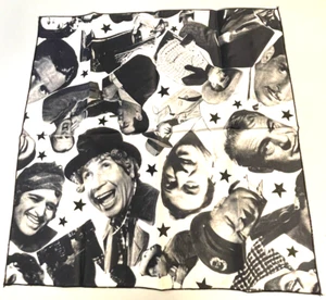 Hollywood 1950’s Stars Print Black White Fabric 17" X 17" For Crafts - Picture 1 of 6