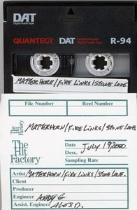 2000 -TONY MATTERHORN/FIRE LINKS/STONE LOVE- HIT FACTORY REGGAE MASTER DAT Tape - Picture 1 of 6