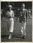 1932 Press Photo Mrs. Earle T. Smith and James Becker at Races at Saratoga