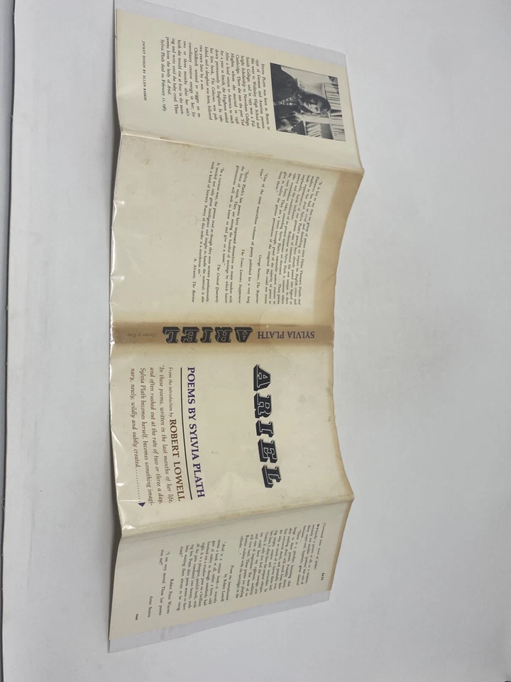 Sylvia Plath ~ Ariel ~ FIRST EDITION Dust Jacket Only ~ 1966 ~ Author Bell Jar - Image 1 of 1