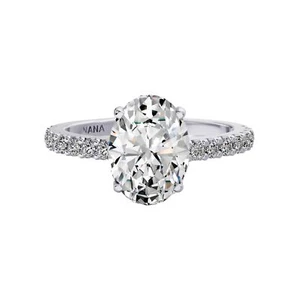 NANA Jewels 1.0–3.0ct Oval CZ Engagement Ring in Silver or Gold Finish Jewelry - Picture 1 of 34