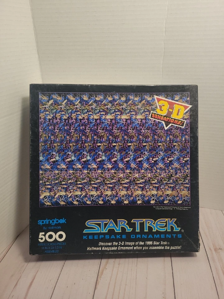 1995 Star Trek Springbok 3-D Star Trek adornos de recuerdo rompecabezas 500 piezas  Foto 1 de 4