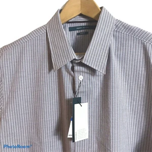 Perry Ellis Shirt Mens XL Dressy Essentials Long Sleeve Stretch Multi Stripe $79 - Picture 1 of 5