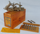 Vintage Record 044 Plough Plane With 8 Cutters In Custom Made Wooden Box