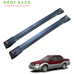 Fits Subaru Baja 2002-2006 Flush Roof Racks CrossBars Black Color - Picture 1 of 13