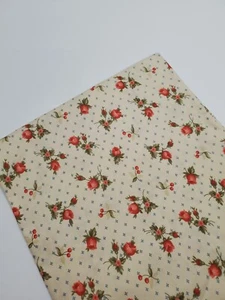 Minick & Simpson Fabric Bar Harbor Moda Floral Tan OOP Sew Quilt ONE YARD - Picture 1 of 2
